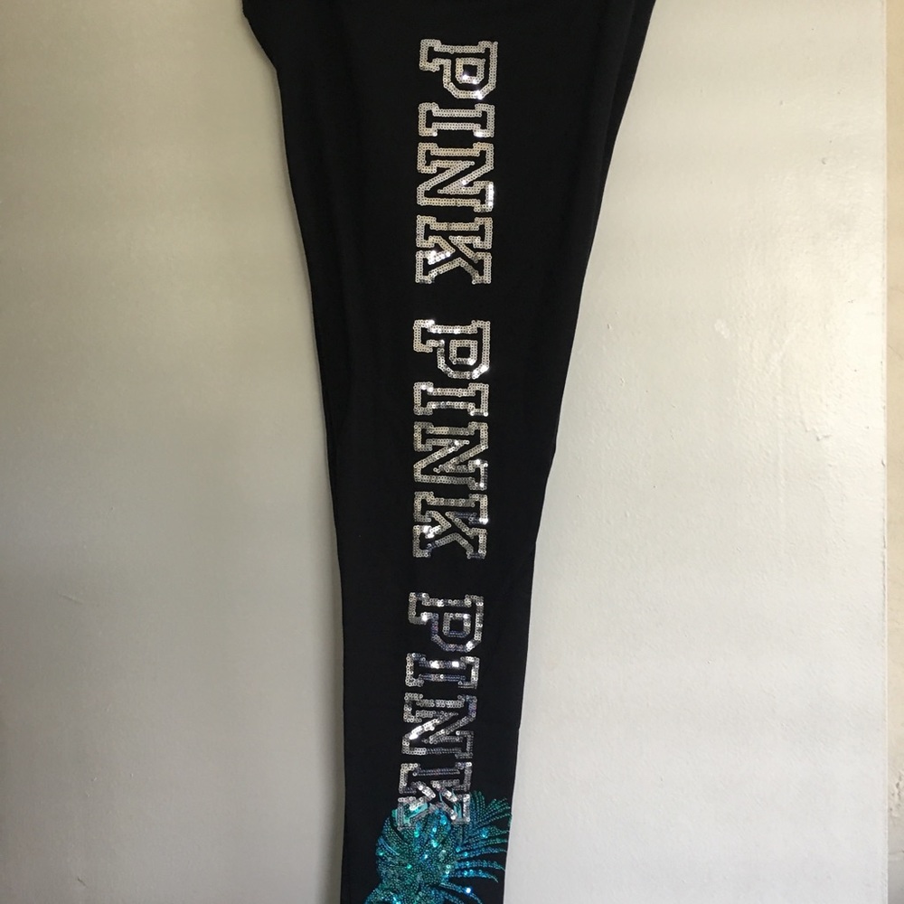Pink bling leggings